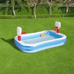 Bestway Bestway® Plain ABS Plastic & PVC Family Fun Pool (W) 1.68m X (L) 2.51m -Garden Store bestway bestway plain abs plastic pvc family fun pool w 1 68m x l 2 51m6942138914153 02i
