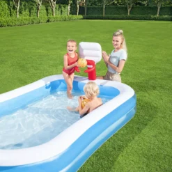 Bestway Bestway® Plain ABS Plastic & PVC Family Fun Pool (W) 1.68m X (L) 2.51m -Garden Store bestway bestway plain abs plastic pvc family fun pool w 1 68m x l 2 51m6942138914153 05c