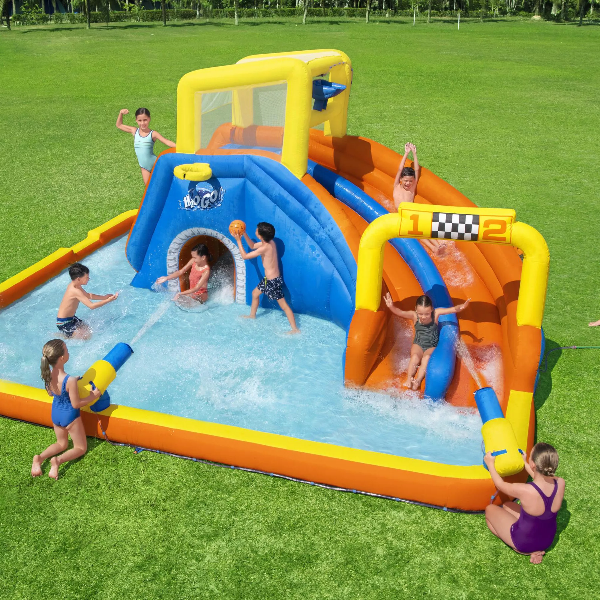 Bestway Multicolour Rectangular Super Speedway Water Park 5 Bestway Multicolour Rectangular Super Speedway Water Park - Image 3