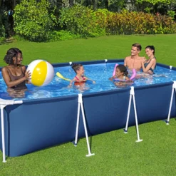 Bestway Steel Pro® Plain Polyvinyl Chloride (PVC) & Steel Pool (W) 2.11m X (L) 4m -Garden Store bestway steel pro plain polyvinyl chloride pvc steel pool w 2 11m x l 4m6942138949728 22i