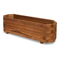 Blooma Bopha Brown Wooden Rectangular Trough -Garden Store blooma bopha brown wooden rectangular trough3663602701415 03bq