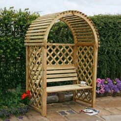 Blooma Chiltern Arbour, (H)1990mm (W)1340mm (D)800mm - Assembly Service Included -Garden Store blooma chiltern arbour h 1990mm w 1340mm d 800mm assembly service included5397007111705 02i bq