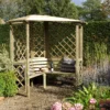 Blooma Chiltern Corner Arbour, (H)2100mm (W)1580mm (D)1580mm - Assembly Service Included -Garden Store blooma chiltern corner arbour h 2100mm w 1580mm d 1580mm assembly service included5397007111781 01i bq