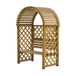 Blooma Chiltern Round Top Arbour, (H)1990mm (W)1340mm (D)800mm - Assembly Required -Garden Store blooma chiltern round top arbour h 1990mm w 1340mm d 800mm assembly required5397007055641 01c bq