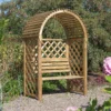 Blooma Chiltern Round Top Arbour, (H)1990mm (W)1340mm (D)800mm - Assembly Required -Garden Store blooma chiltern round top arbour h 1990mm w 1340mm d 800mm assembly required5397007055641 01i bq
