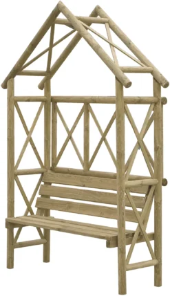 Blooma Cottage Apex Arbour, (H)2200mm (W)1370mm (D)560mm - Assembly Required -Garden Store blooma cottage apex arbour h 2200mm w 1370mm d 560mm assembly required5397007055542 01c bq