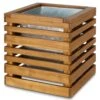 Blooma Denia Brown Wooden Square Planter 2 Blooma Denia Brown Wooden Square Planter -Garden Store blooma denia brown wooden square planter3663602701484 01bq