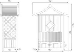 Blooma Elegant Arbour, (H)2340mm (W)1760mm (D)940mm - Assembly Service Included -Garden Store blooma elegant arbour h 2340mm w 1760mm d 940mm assembly service included5397007111620 01t bq
