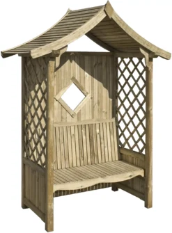 Blooma Elegant Arbour, (H)2340mm (W)1760mm (D)940mm - Assembly Service Included -Garden Store blooma elegant arbour h 2340mm w 1760mm d 940mm assembly service included5397007111620 03c BQ