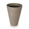 Blooma Momoka Grey Stone Effect Plastic Tall Circular Plant Pot (Dia)40cm -Garden Store blooma momoka grey stone effect plastic tall circular plant pot dia 40cm3663602700883 01bq