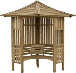 Blooma Solway Corner Arbour, (H)2500mm (W)1730mm (D)1730mm - Assembly Service Included -Garden Store blooma solway corner arbour h 2500mm w 1730mm d 1730mm assembly service included5397007111767 02c bq