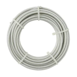 Diall White PVC & Steel Cable, (L)10m (Dia)5mm -Garden Store diall white pvc steel cable l 10m dia 5mm3663602918370 02bq