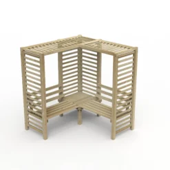 Forest Firenze Corner Arbour, (H)1970mm (W)1800mm (D)1800mm - Assembly Required -Garden Store forest firenze corner arbour h 1970mm w 1800mm d 1800mm assembly required5013053185049 01c bq
