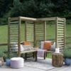 Forest Firenze Corner Arbour, (H)1970mm (W)1800mm (D)1800mm - Assembly Required -Garden Store forest firenze corner arbour h 1970mm w 1800mm d 1800mm assembly required5013053185049 02i bq