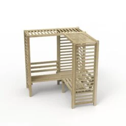 Forest Firenze Corner Arbour, (H)1970mm (W)1800mm (D)1800mm - Assembly Required -Garden Store forest firenze corner arbour h 1970mm w 1800mm d 1800mm assembly required5013053185049 03c bq