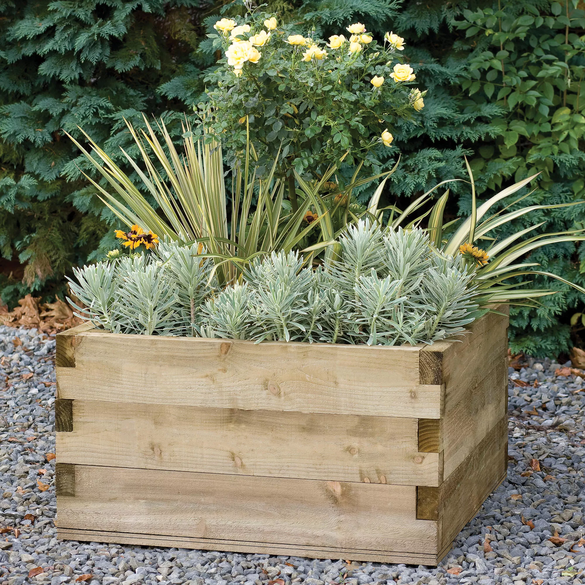 Forest Garden 0.9m X 0.9m Mixed Softwood Square Raised Bed Kit 0.81m² 6 Forest Garden 0.9m X 0.9m Mixed Softwood Square Raised Bed Kit 0.81m² - Image 4