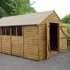 Forest Garden 10x15 Ft Apex Overlap Wooden 2 Door 6 Windows Shed With Floor -Garden Store forest garden 10x15 ft apex overlap wooden 2 door 6 windows shed with floor5013053178041 01i bq