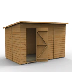 Forest Garden 10x6 Pent Dip Treated Shiplap Wooden Shed With Floor (Base Included)