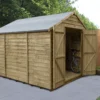 Forest Garden 10x8 Apex Pressure Treated Overlap Wooden Shed With Floor -Garden Store forest garden 10x8 apex pressure treated overlap wooden shed with floor5013053177921 01i bq