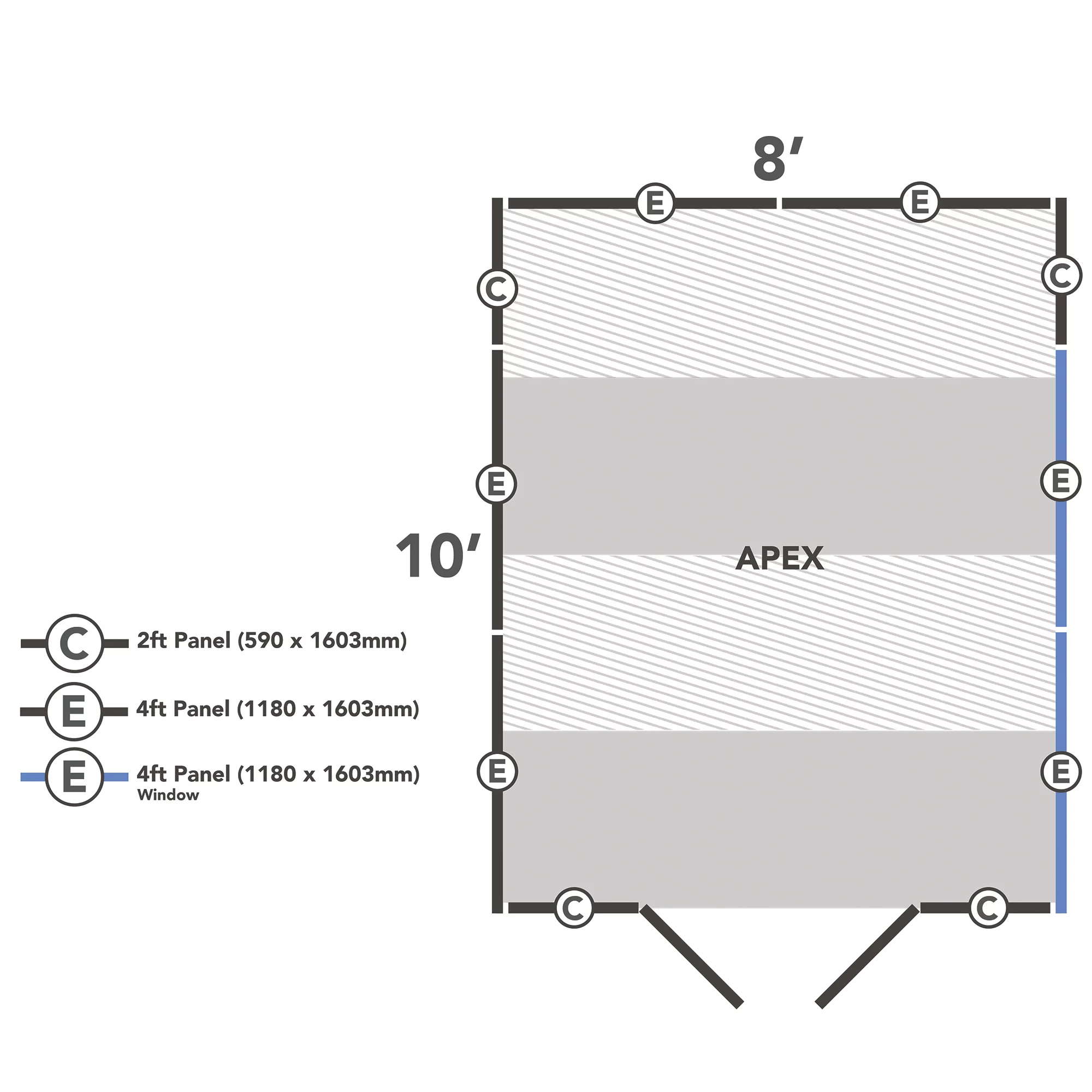 Forest Garden 10x8 Ft Apex Shiplap Wooden 2 Door 4 Windows Shed With Floor - Assembly Service Included 22 Forest Garden 10x8 Ft Apex Shiplap Wooden 2 Door 4 Windows Shed With Floor - Assembly Service Included - Image 20