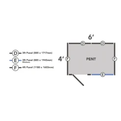 Forest Garden 6x4 Ft Pent Shiplap Wooden 2 Windows Shed With Floor (Base Included) -Garden Store forest garden 6x4 ft pent shiplap wooden 2 windows shed with floor base included 5013053178898 05t bq