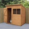Forest Garden 6x4 Ft Pent Shiplap Wooden 2 Windows Shed With Floor (Base Included) -Garden Store forest garden 6x4 ft pent shiplap wooden 2 windows shed with floor base included 5013053178898 06i bq