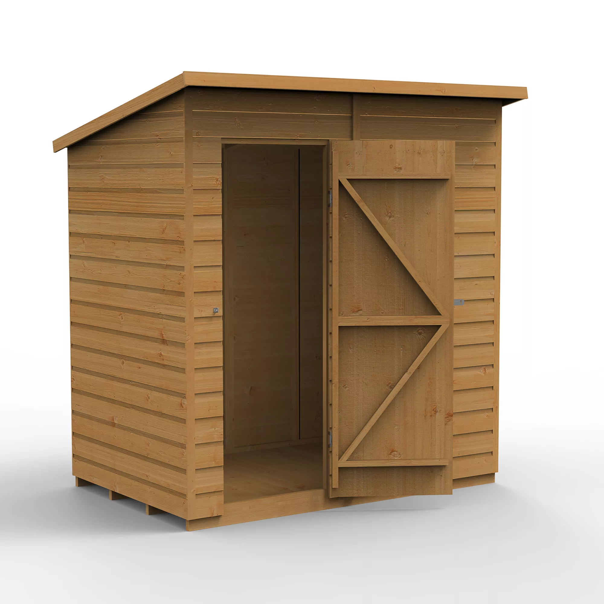 Forest Garden 6x4 Pent Dip Treated Shiplap Wooden Shed With Floor - Assembly Service Included 3 Forest Garden 6x4 Pent Dip Treated Shiplap Wooden Shed With Floor - Assembly Service Included