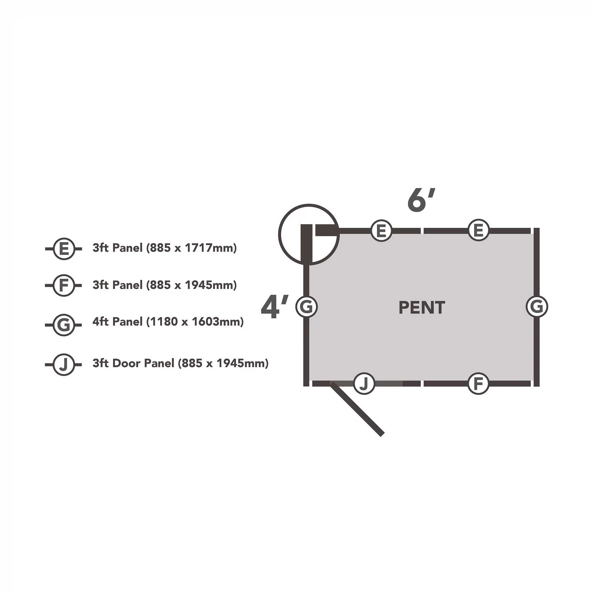 Forest Garden 6x4 Pent Dip Treated Shiplap Wooden Shed With Floor - Assembly Service Included 5 Forest Garden 6x4 Pent Dip Treated Shiplap Wooden Shed With Floor - Assembly Service Included - Image 3
