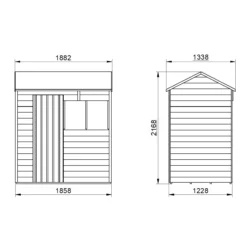 Forest Garden 6x4 Reverse Apex Dip Treated Overlap Wooden Shed With Floor - Assembly Service Included -Garden Store forest garden 6x4 reverse apex dip treated overlap wooden shed with floor assembly service included5013053178119 01t bq