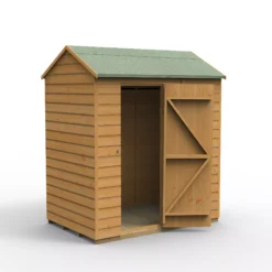 Forest Garden 6x4 Reverse Apex Dip Treated Shiplap Wooden Shed With Floor - Assembly Service Included