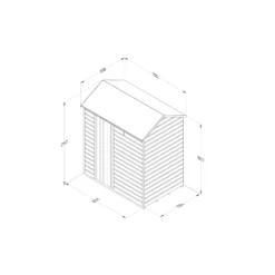 Forest Garden 6x4 Reverse Apex Dip Treated Shiplap Wooden Shed With Floor - Assembly Service Included -Garden Store forest garden 6x4 reverse apex dip treated shiplap wooden shed with floor assembly service included5013053193433 02t