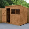Forest Garden 7x5 Pent Dip Treated Overlap Wooden Shed With Floor - Assembly Service Included -Garden Store forest garden 7x5 pent dip treated overlap wooden shed with floor assembly service included5013053178447 01i bq