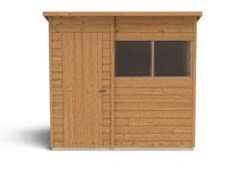 Forest Garden 7x5 Pent Dip Treated Overlap Wooden Shed With Floor - Assembly Service Included -Garden Store forest garden 7x5 pent dip treated overlap wooden shed with floor assembly service included5013053178447 02c bq