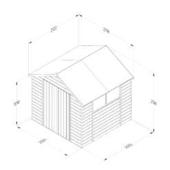Forest Garden 7x7 Apex Dip Treated Shiplap Wooden Shed With Floor - Assembly Service Included -Garden Store forest garden 7x7 apex dip treated shiplap wooden shed with floor assembly service included5013053194164 02i
