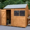 Forest Garden 8x6 Reverse Apex Dip Treated Overlap Wooden Shed With Floor (Base Included) - Assembly Service Included -Garden Store forest garden 8x6 reverse apex dip treated overlap wooden shed with floor base included assembly service included5013053178232 01i bq