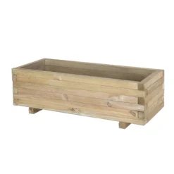 Forest Garden Agen Wooden Rectangular Planter