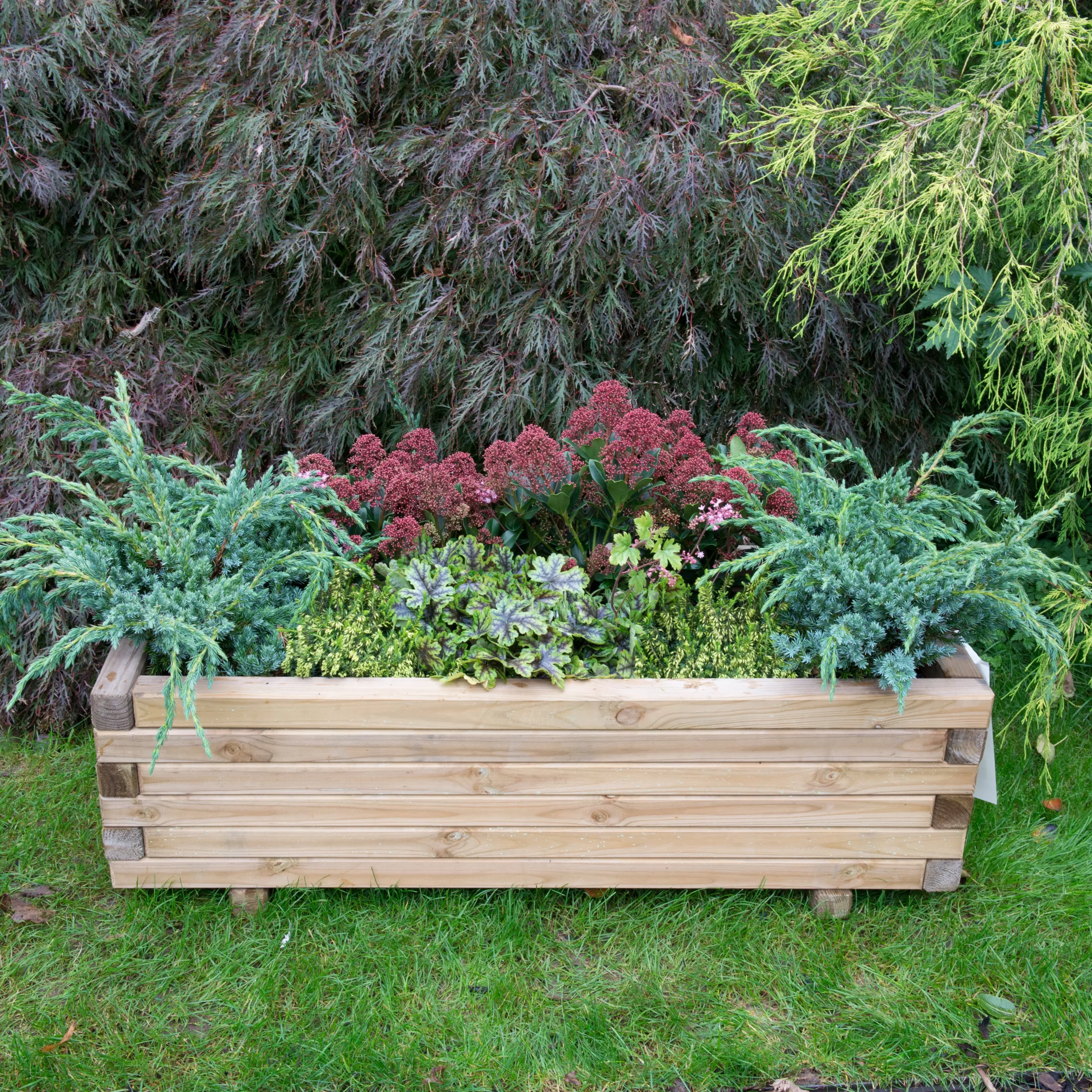 Forest Garden Agen Wooden Rectangular Planter 5 Forest Garden Agen Wooden Rectangular Planter - Image 3