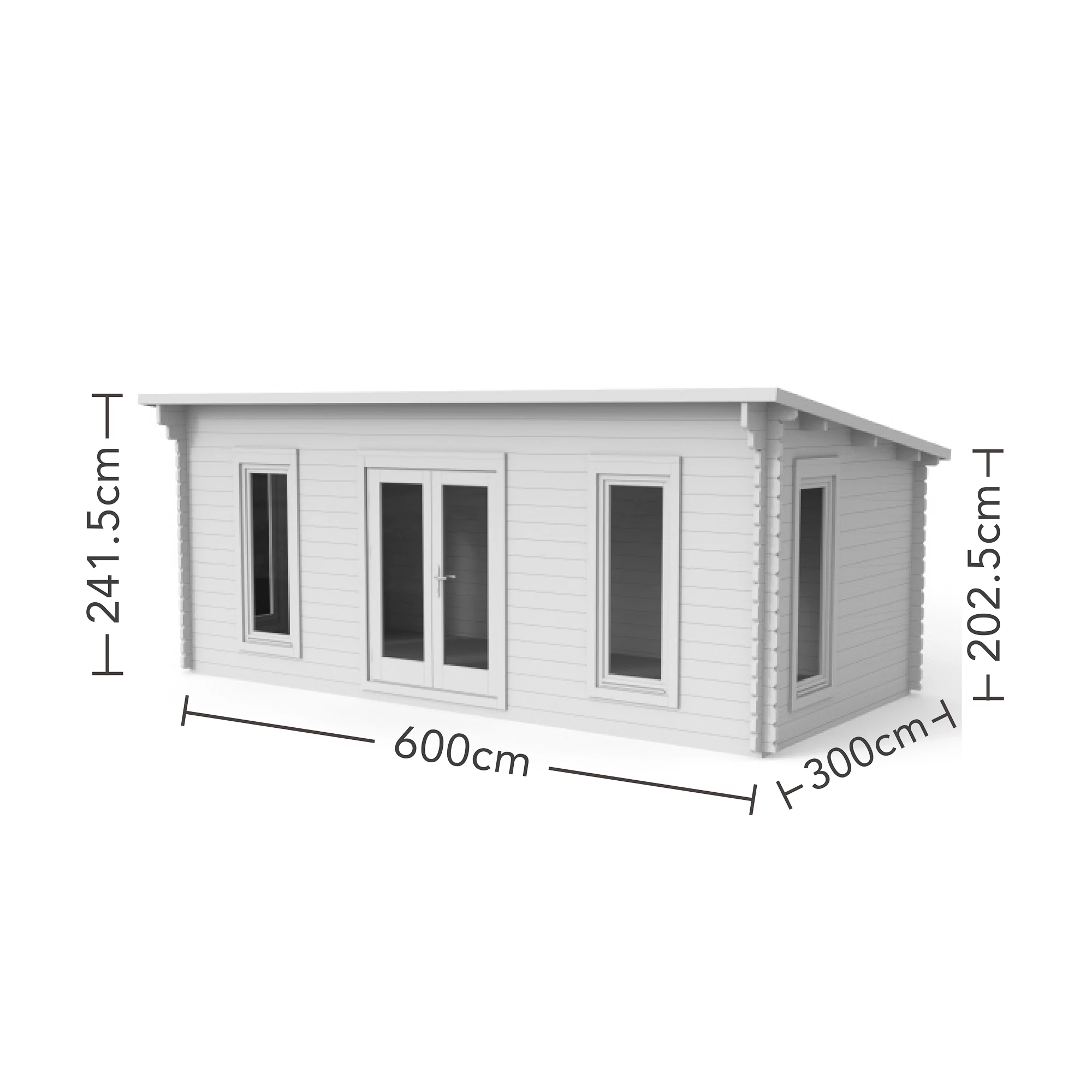 Forest Garden Arley 6x3 Toughened Glass Pent Loglap Solid Wood Cabin With Double Door - Assembly Service Included 12 Forest Garden Arley 6x3 Toughened Glass Pent Loglap Solid Wood Cabin With Double Door - Assembly Service Included - Image 10