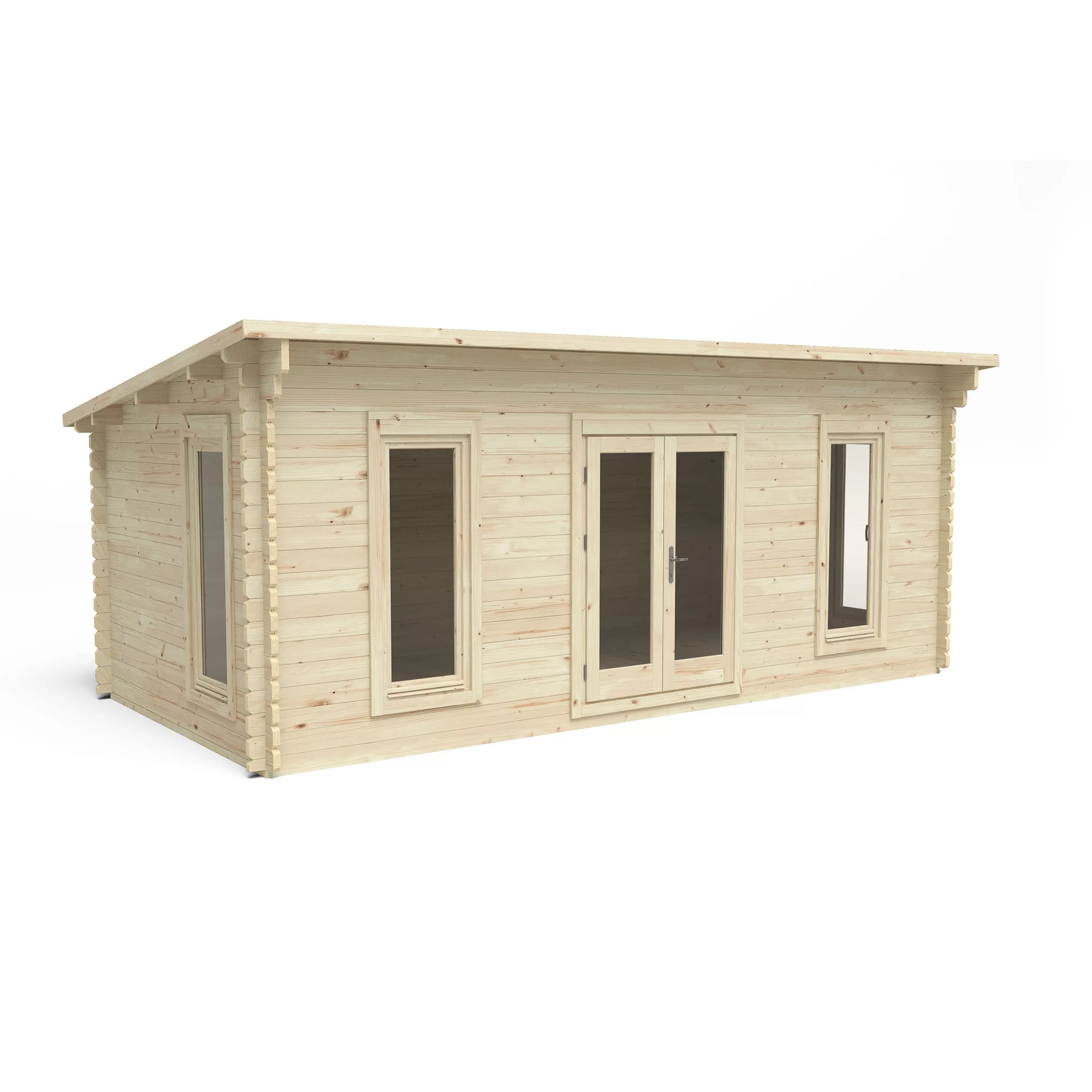 Forest Garden Arley 6x3 Toughened Glass Pent Loglap Solid Wood Cabin With Double Door - Assembly Service Included 9 Forest Garden Arley 6x3 Toughened Glass Pent Loglap Solid Wood Cabin With Double Door - Assembly Service Included - Image 7