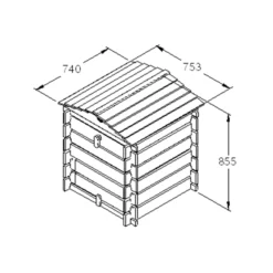Forest Garden Beehive Composter 250L -Garden Store forest garden beehive composter 250l5013053134870 01t