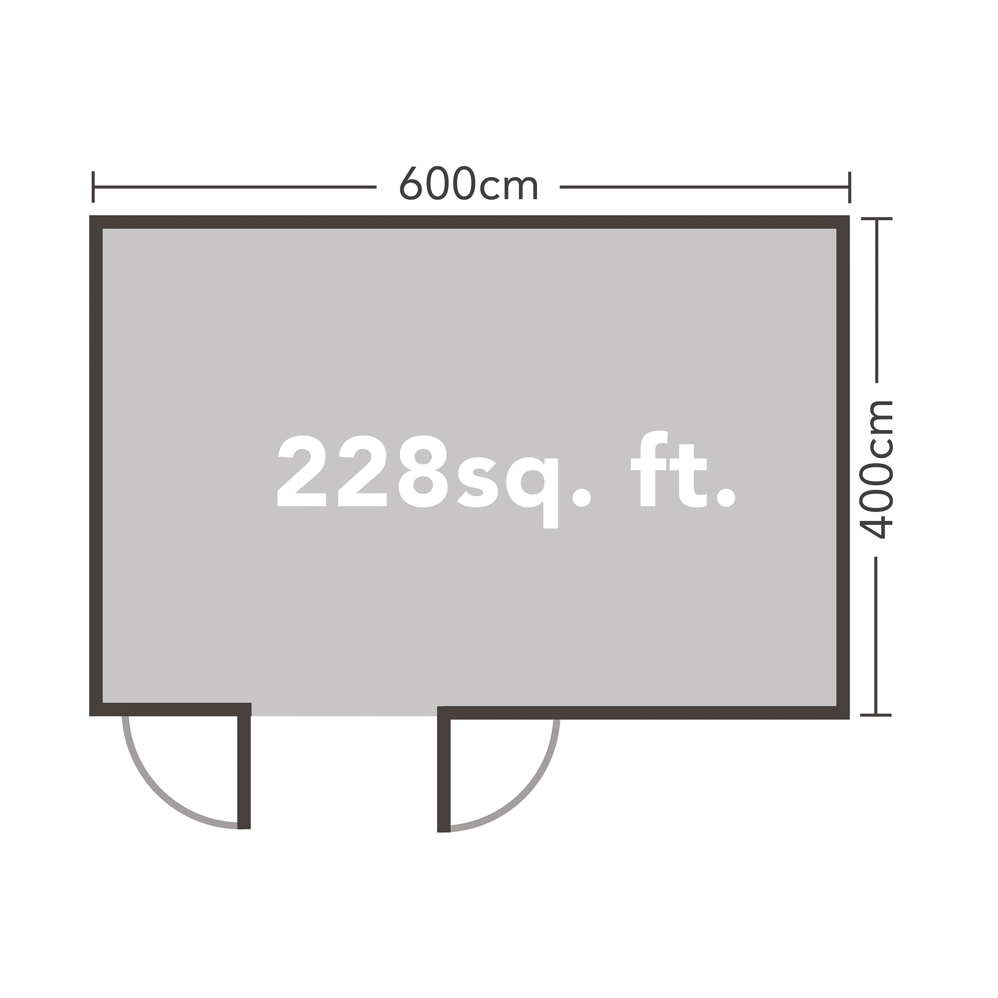 Forest Garden Blakedown 6x4 Toughened Glass Pent Loglap Solid Wood Cabin With Double Door 6 Forest Garden Blakedown 6x4 Toughened Glass Pent Loglap Solid Wood Cabin With Double Door - Image 4