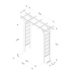 Forest Garden Classic Flat Top European Softwood Arch (H) 213cm X (W) 210cm -Garden Store forest garden classic flat top european softwood arch h 213cm x w 210cm5013053190166 01t
