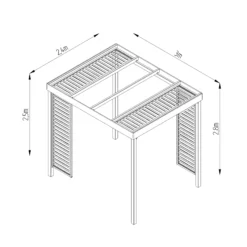 Forest Garden Dining Rectangular Pergola, (H)2400mm (W)3040mm 17 Forest Garden Dining Rectangular Pergola, (H)2400mm (W)3040mm -Garden Store forest garden dining rectangular pergola h 2400mm w 3040mm5013053139998 01t