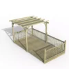 Forest Garden Grey Pergola & Decking Kit, X4 Post X4 Balustrade (H) 2.5m X (W) 5.2m - Canopy Included -Garden Store forest garden grey pergola decking kit x4 post x4 balustrade h 2 5m x w 5 2m canopy included5013053192795 01c
