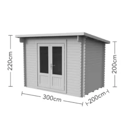 Forest Garden Harwood 3x2 Toughened Glass Pent Loglap Solid Wood Cabin With Double Door -Garden Store forest garden harwood 3x2 toughened glass pent loglap solid wood cabin with double door5013053181300 01t bq