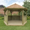 Forest Garden Hexagonal Gazebo With Cedar Roof, (W)4.26m (D)3.69m 2 Forest Garden Hexagonal Gazebo With Cedar Roof, (W)4.26m (D)3.69m -Garden Store forest garden hexagonal gazebo with cedar roof w 4 26m d 3 69m5013053163405 01i