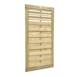 Garden Store 9 Forest Garden Kyoto Wood Slatted Gate, (H)1.8m (W)0.9m