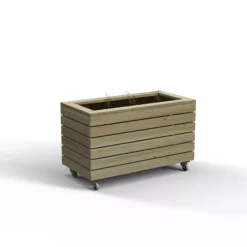 Forest Garden Linear Natural Timber Rectangular Planter (H) 49.6cm X (W) 80cm