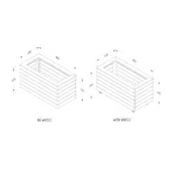 Forest Garden Linear Natural Timber Rectangular Planter (H) 49.6cm X (W) 80cm -Garden Store forest garden linear natural timber rectangular planter h 49 6cm x w 80cm5013053190388 01t