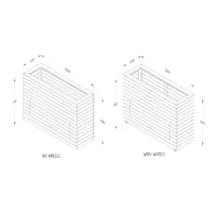 Forest Garden Linear Natural Timber Rectangular Planter (H) 91.1cm X (W) 120cm -Garden Store forest garden linear natural timber rectangular planter h 91 1cm x w 120cm5013053190241 01t